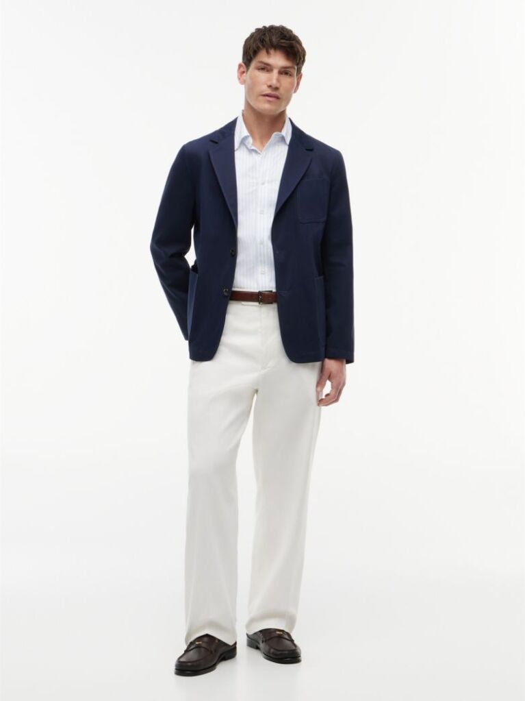 Blue New York Label Boxy Fit Blazer  Men