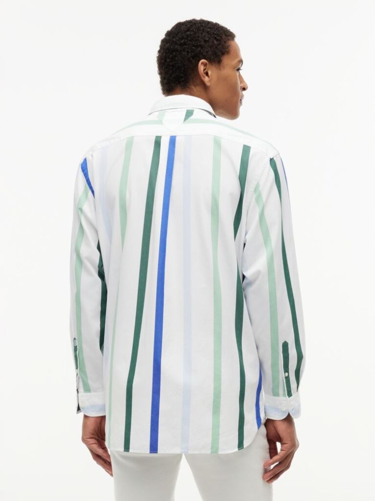 Multi Oversized Fit Crest Poplin Shirt  Men