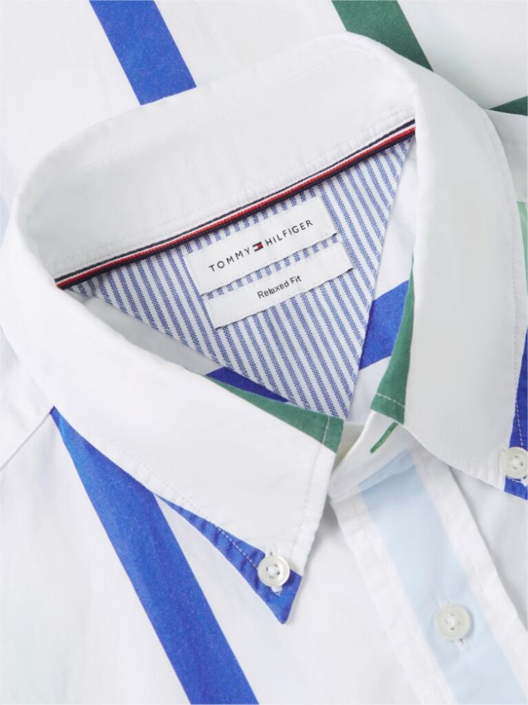 Multi Oversized Fit Crest Poplin Shirt  Men