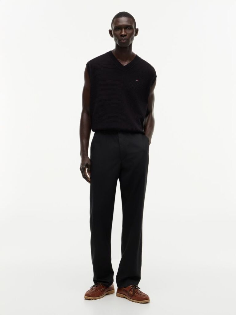 Black Dover Elasticated Regular Twill Chinos  Men