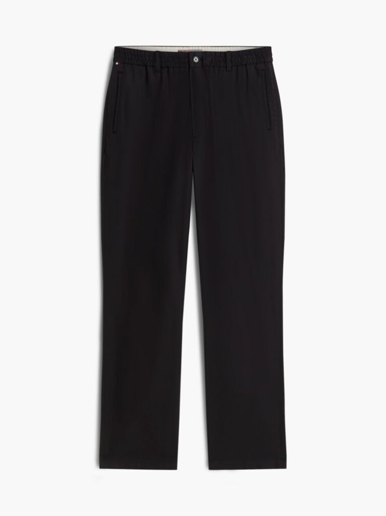 Black Dover Elasticated Regular Twill Chinos  Men