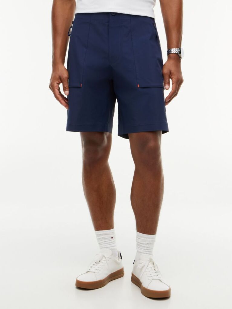 Blue Relaxed 9.5" Inseam Regatta Cargo Bermuda Shorts  Men