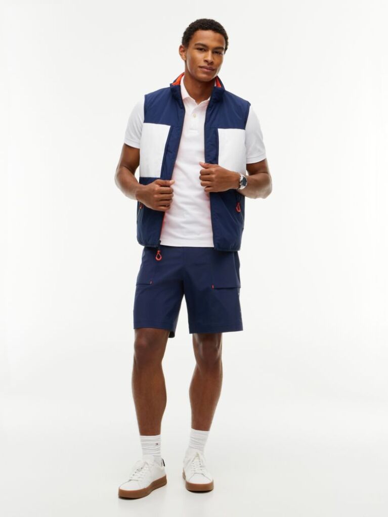 Blue Relaxed 9.5" Inseam Regatta Cargo Bermuda Shorts  Men