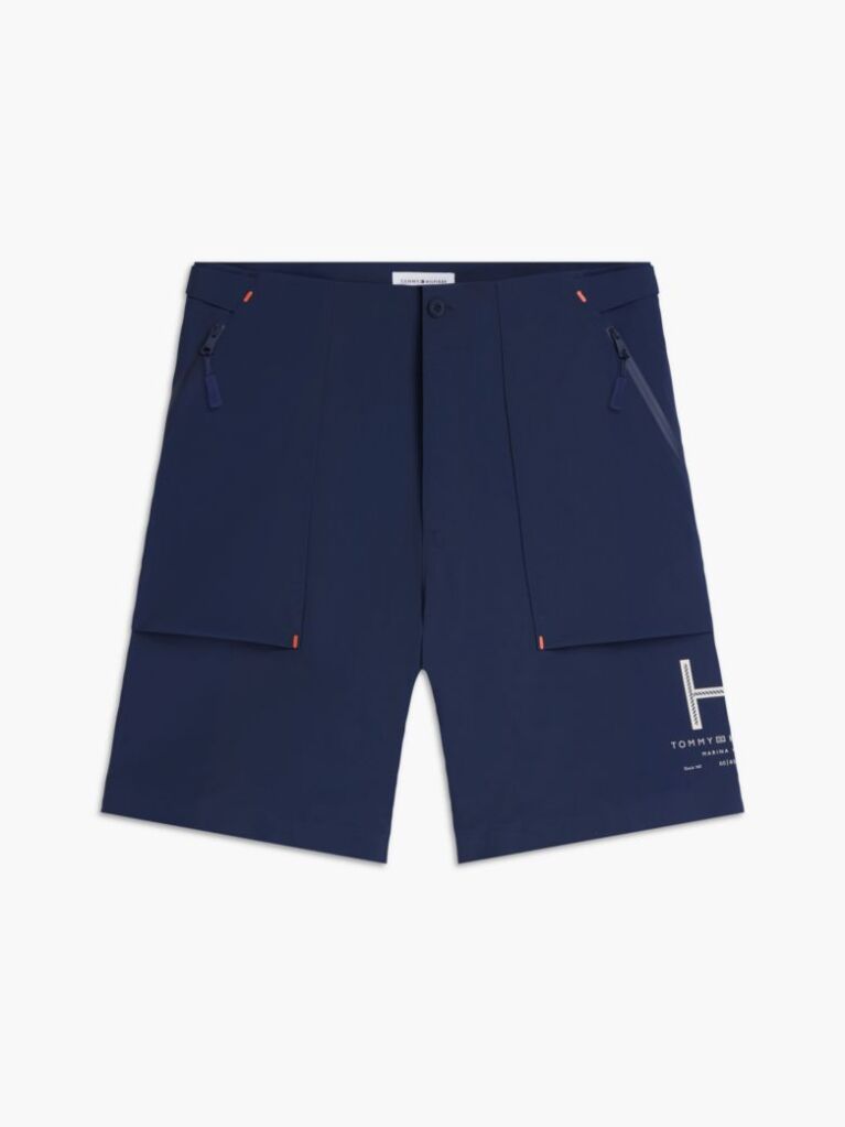 Blue Relaxed 9.5" Inseam Regatta Cargo Bermuda Shorts  Men
