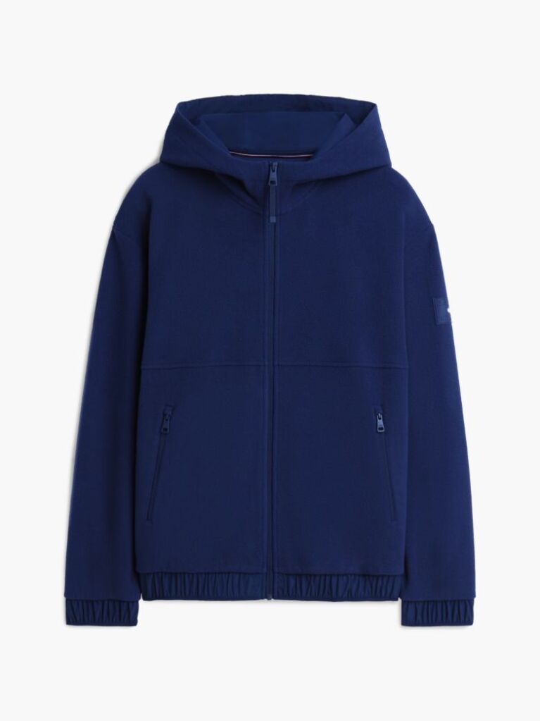 Μπλε Performance Άνετο Fleece Hoody Με Φερμουάρ  Άνδρες