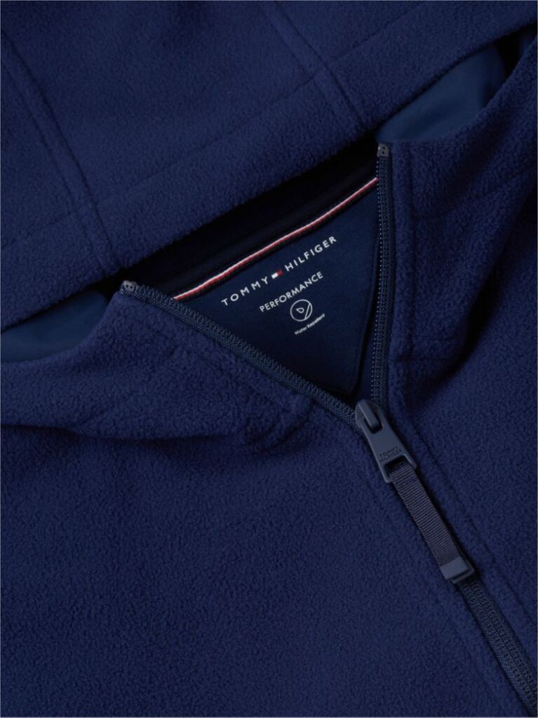 Μπλε Performance Άνετο Fleece Hoody Με Φερμουάρ  Άνδρες