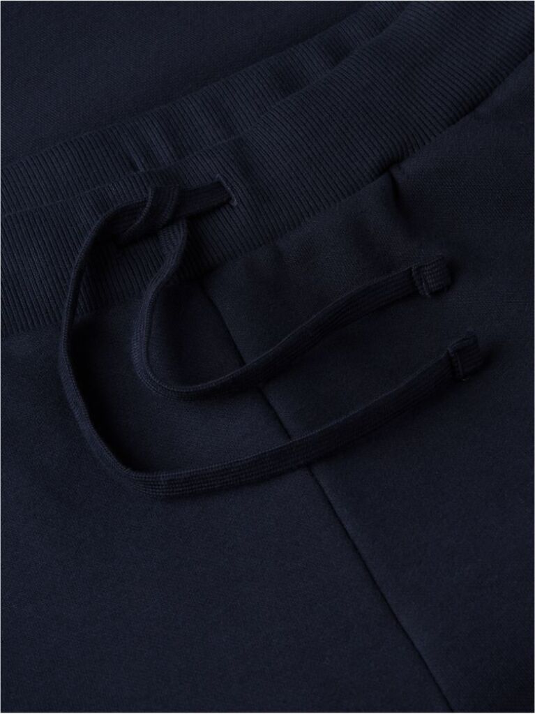 Blue Logo Embroidery Fleece Drawstring Joggers  Men