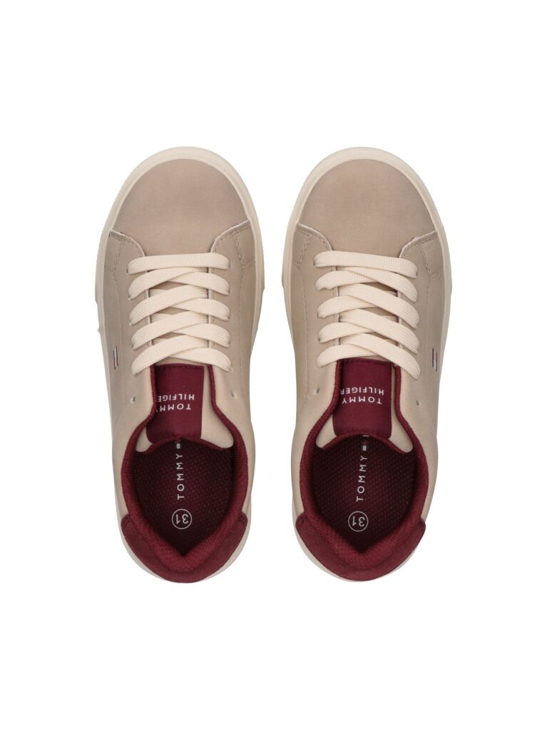 Multi Contrast Heel Lace Up Sneakers  Girls