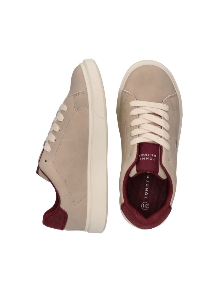 Multi Contrast Heel Lace Up Sneakers  Girls