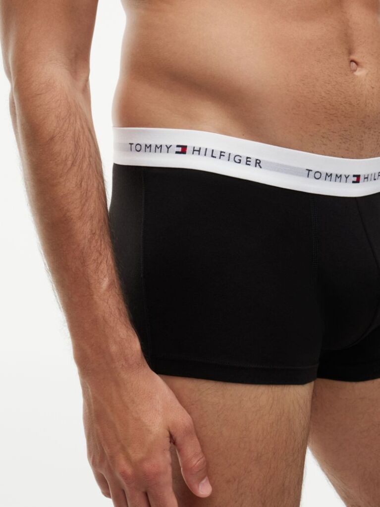 Black 3-Pack Signature Waistband Low Rise Trunks  Men