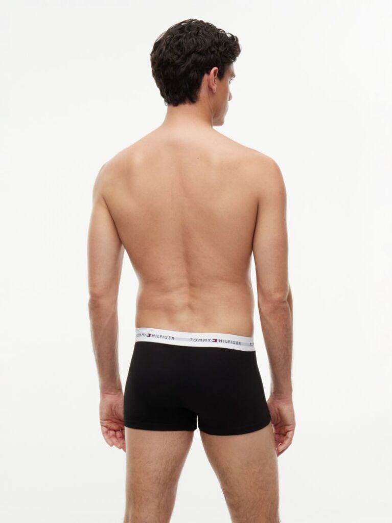 Black 3-Pack Signature Waistband Low Rise Trunks  Men