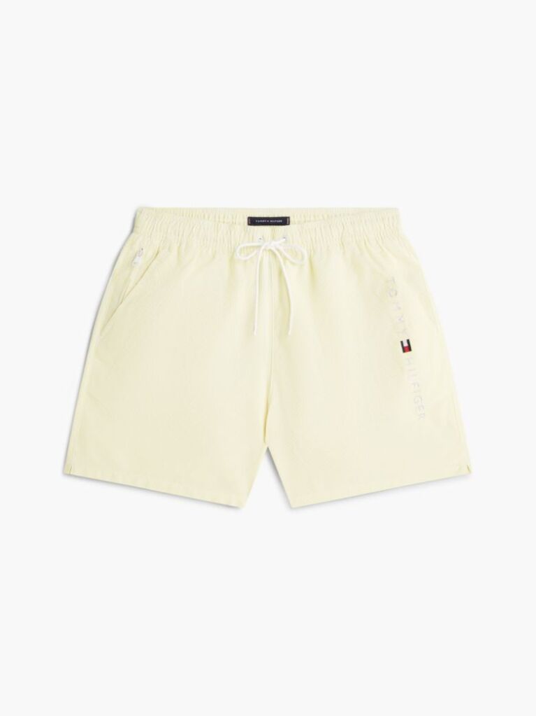 Yellow Original Ithaca Stripe Mid Length Swim Shorts  Men