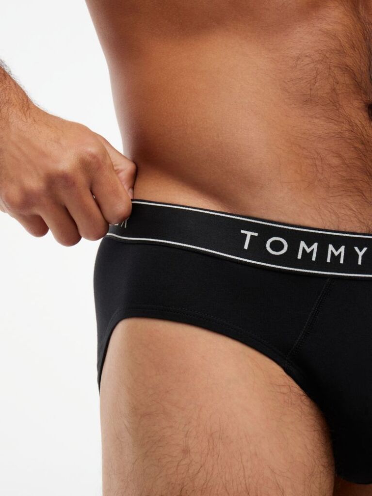 Black 3-Pack Essential Logo Waistband Briefs  Men