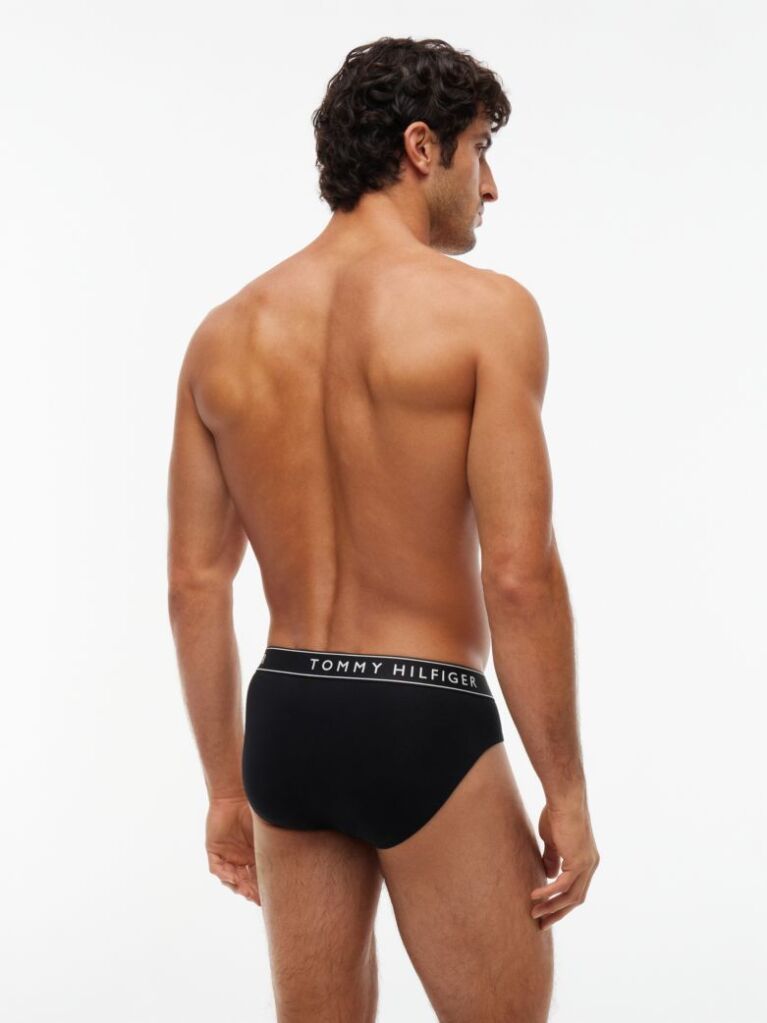 Black 3-Pack Essential Logo Waistband Briefs  Men