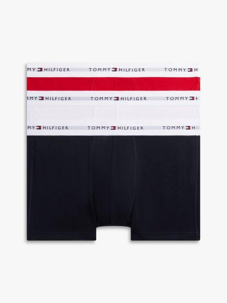 Multi 3-Pack Signature Repeat Logo Waistband Trunks  Men