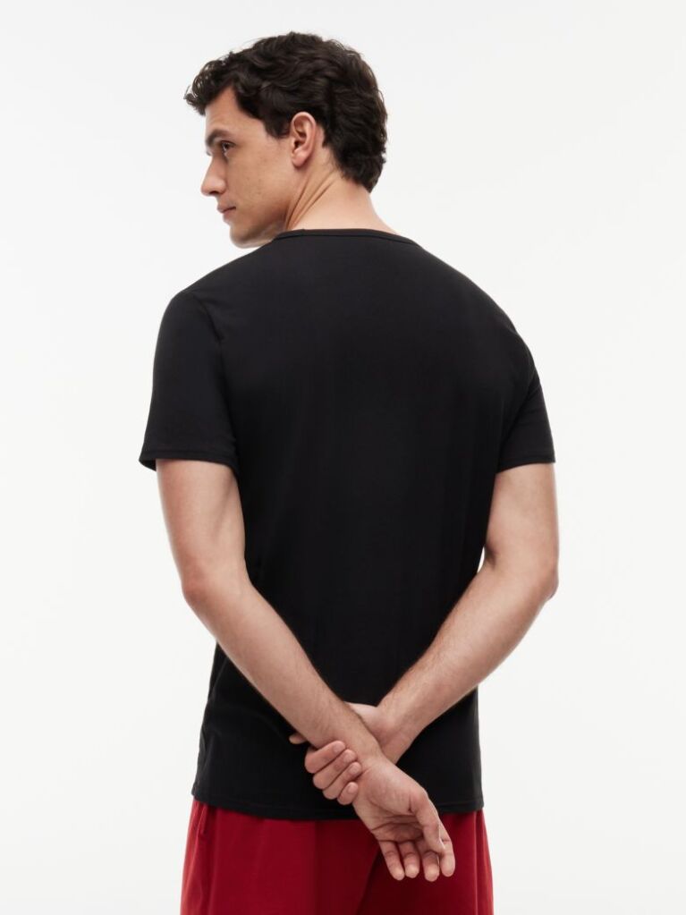 Black 3-Pack Premium Essential V-Neck Lounge T-Shirts  Men