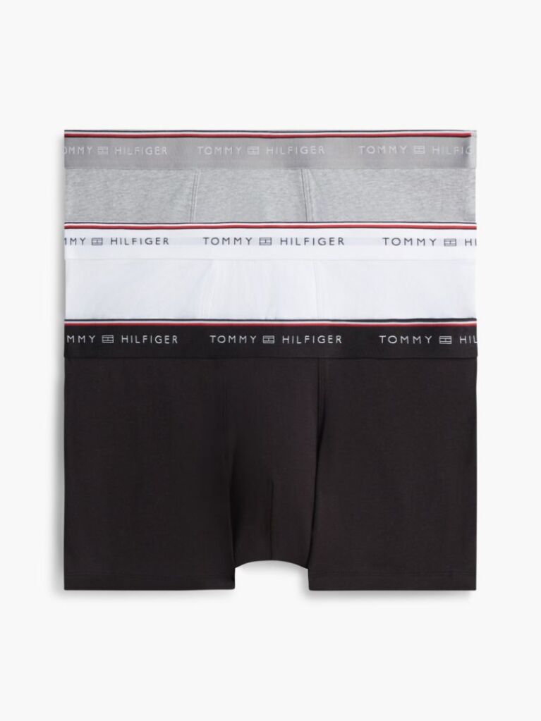 Multi 3-Pack Global Stripe Logo Waistband Trunks  Men