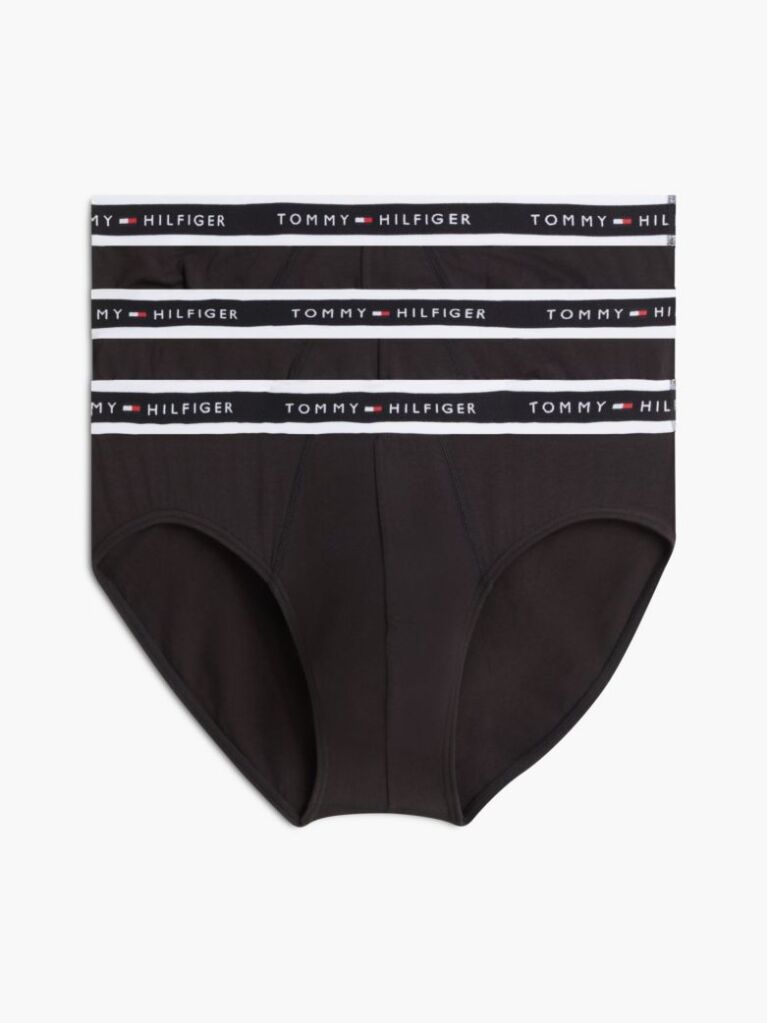 Black 3-Pack Signature Repeat Logo Waistband Briefs  Men