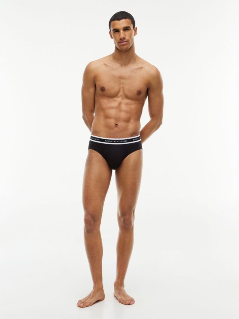 Black 3-Pack Signature Repeat Logo Waistband Briefs  Men