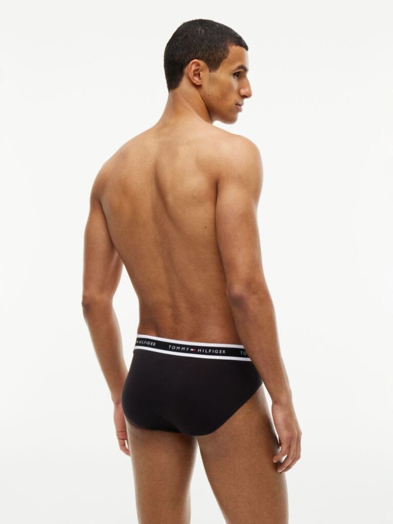 Black 3-Pack Signature Repeat Logo Waistband Briefs  Men