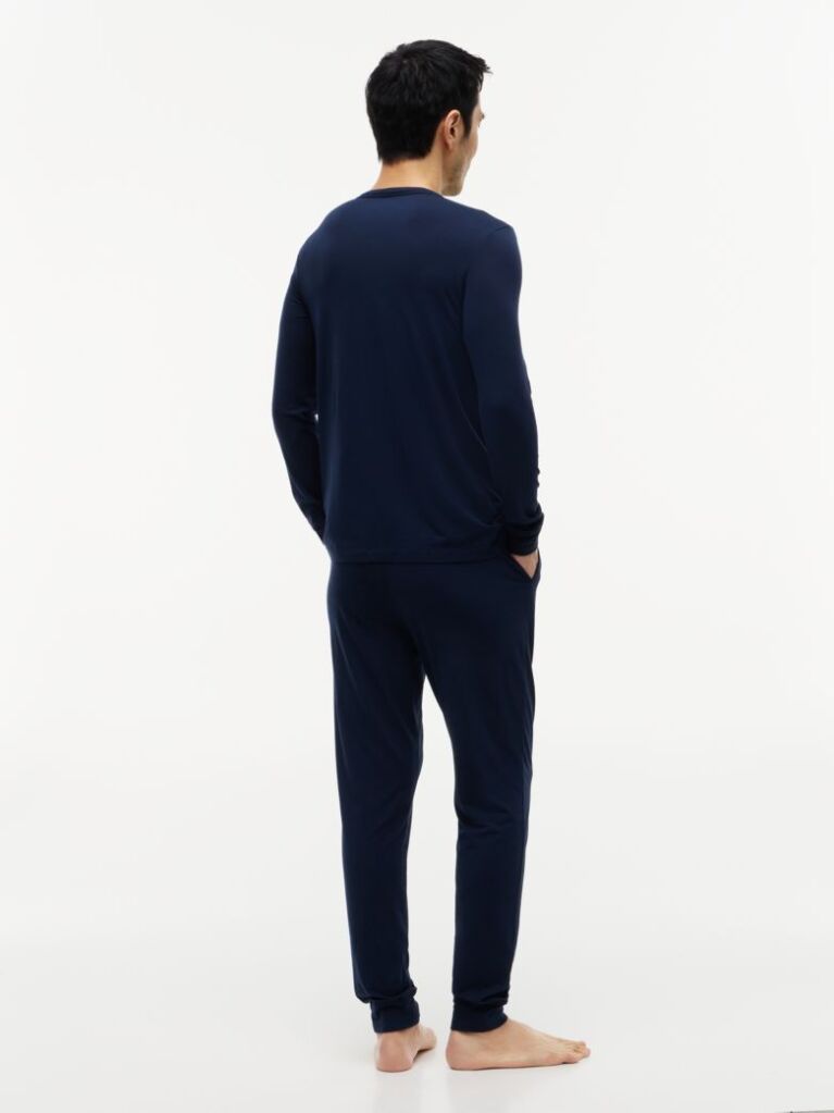 Blue Everyday Luxe Pyjama Set  Men