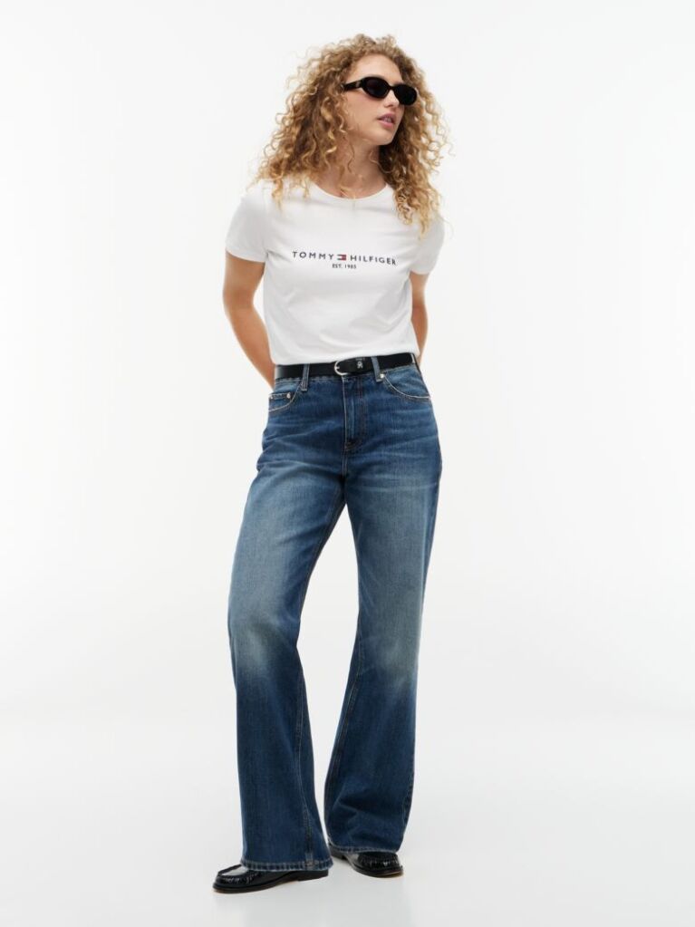White Organic Cotton Logo T-Shirt  Women
