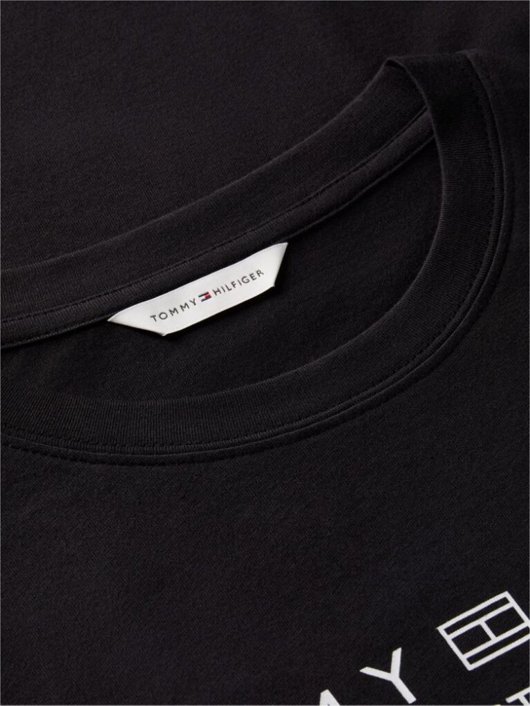 Μαύρο T-Shirt Με Κλασική Λαιμόκοψη Και Λογότυπο  Γυναίκες