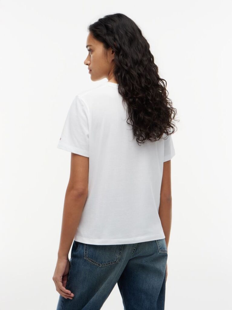 White Logo Crew Neck T-Shirt  Women