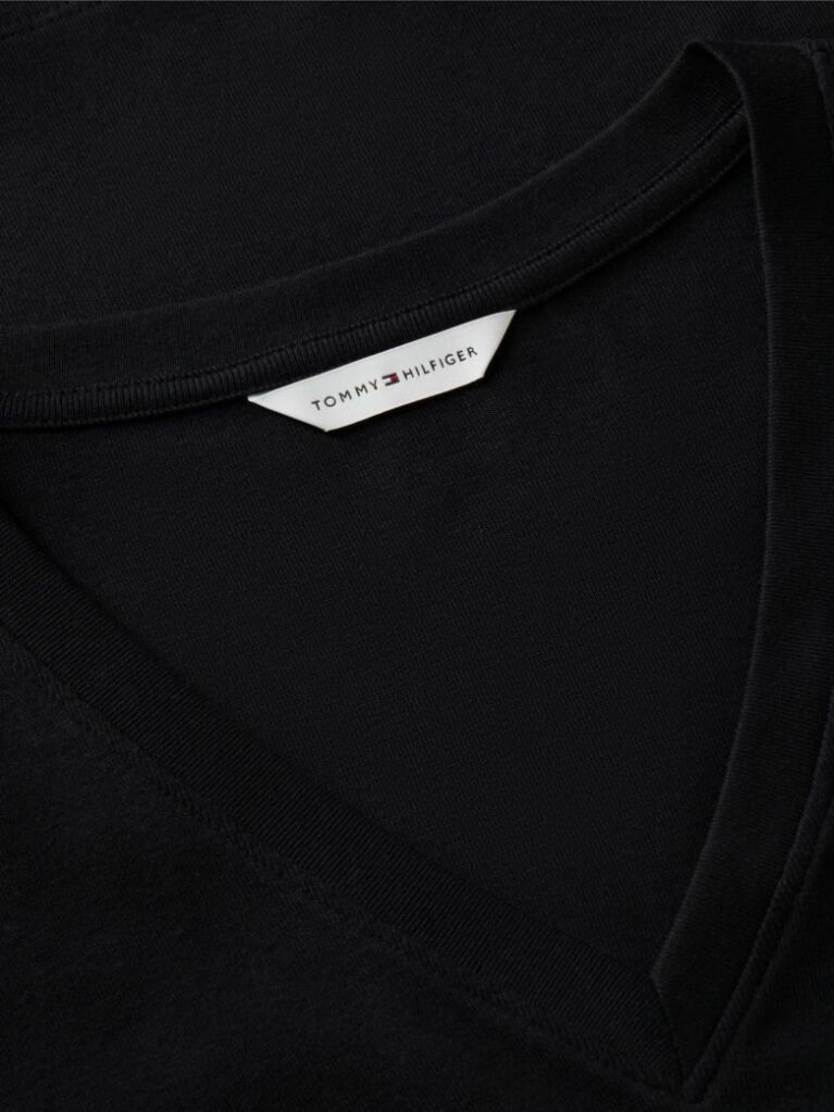 Black V-Neck Slim Fit T-Shirt  Women