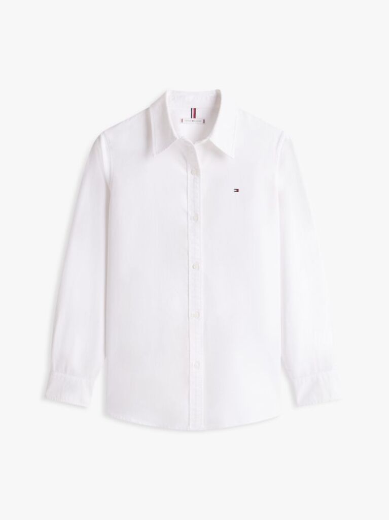 White Relaxed Fit Oxford Shirt  Women
