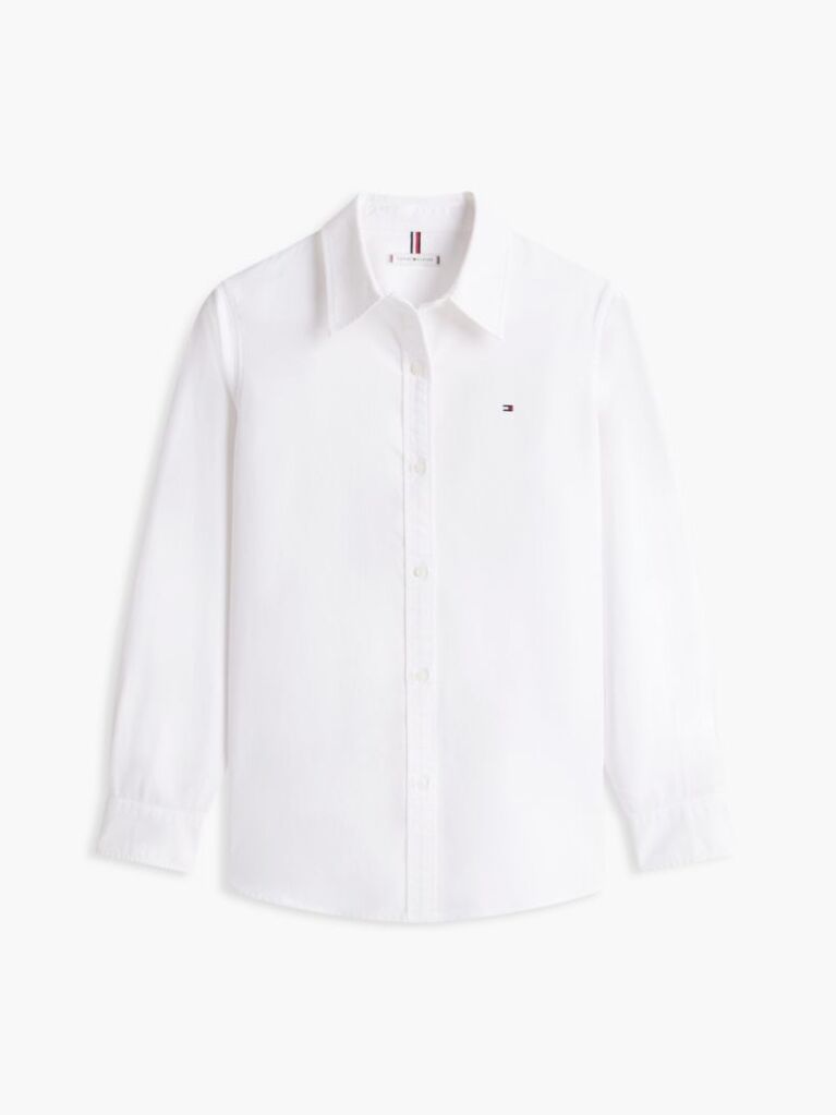 White Relaxed Fit Oxford Shirt  Women