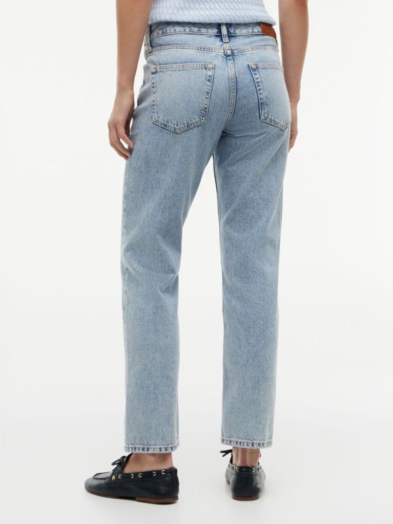 Blue High Rise Straight Leg Jeans  Women