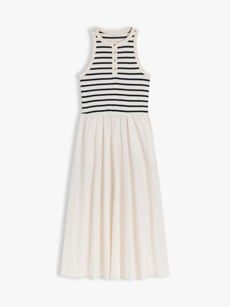 Multi Gold-Tone Button Sleeveless Maxi Dress  Women