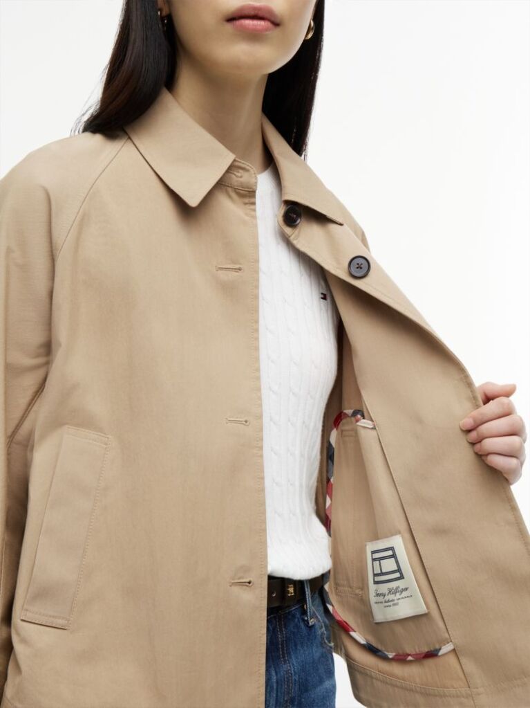 Beige Water Repellent Short Jacket  Women