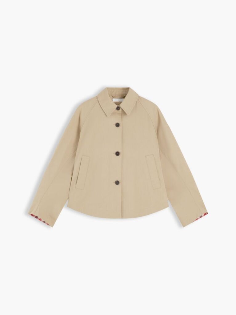 Beige Water Repellent Short Jacket  Women