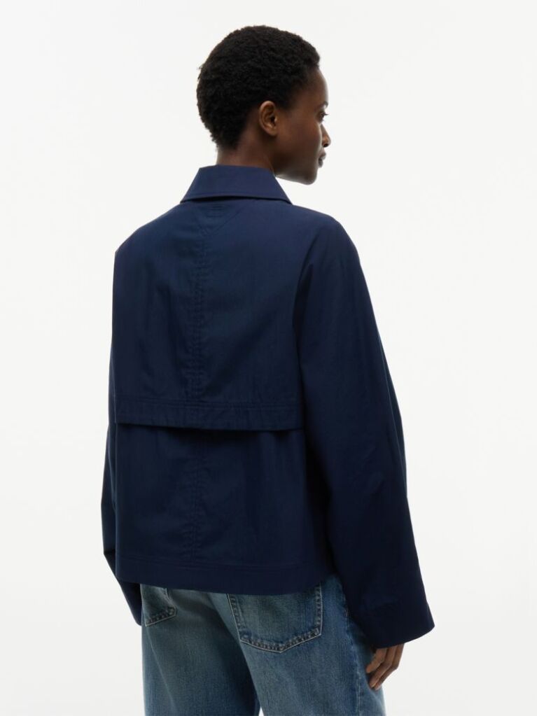 Blue Water Repellent Short Jacket  Women