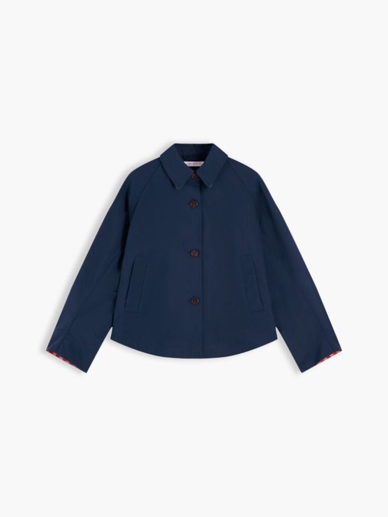 Blue Water Repellent Short Jacket  Women