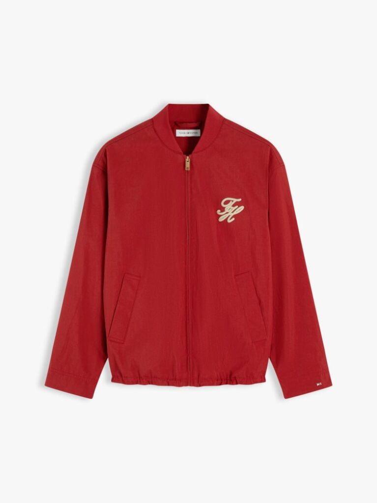 Blue Logo Appliqué Twill Bomber Jacket  Women