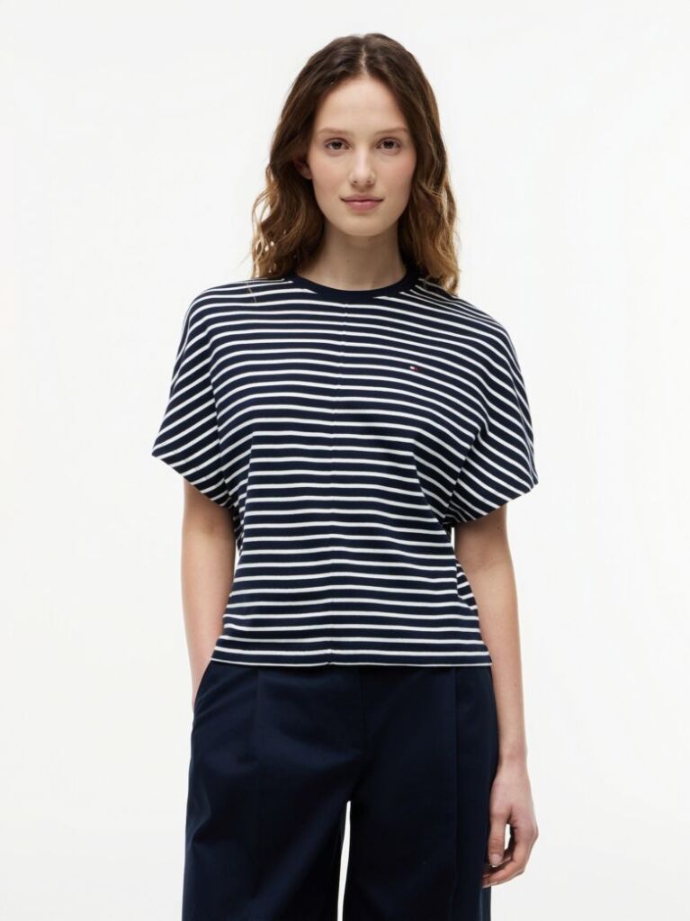 Multi Batwing Sleeve Crew Neck T-Shirt  Women