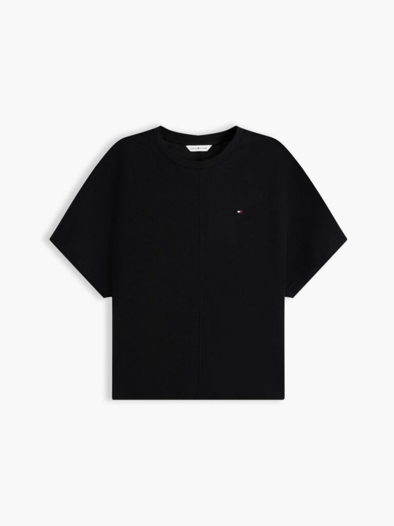 Black Batwing Sleeve Crew Neck T-Shirt  Women