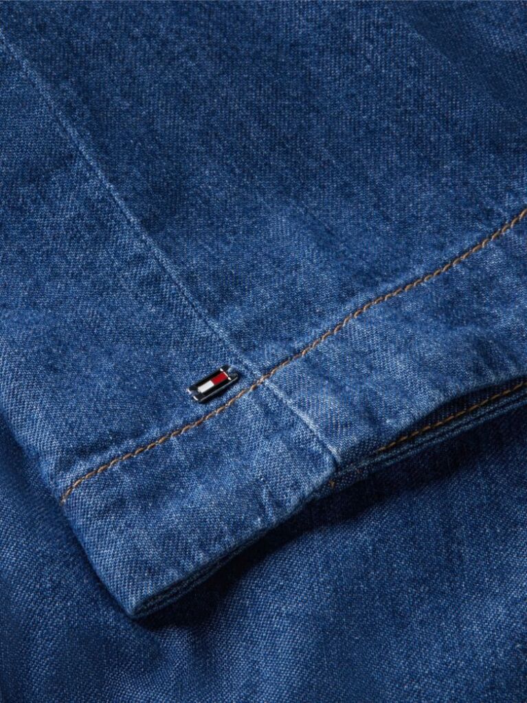 Μπλε Denim Τοπ Αμάνικο Με Ζώνη  Γυναίκες