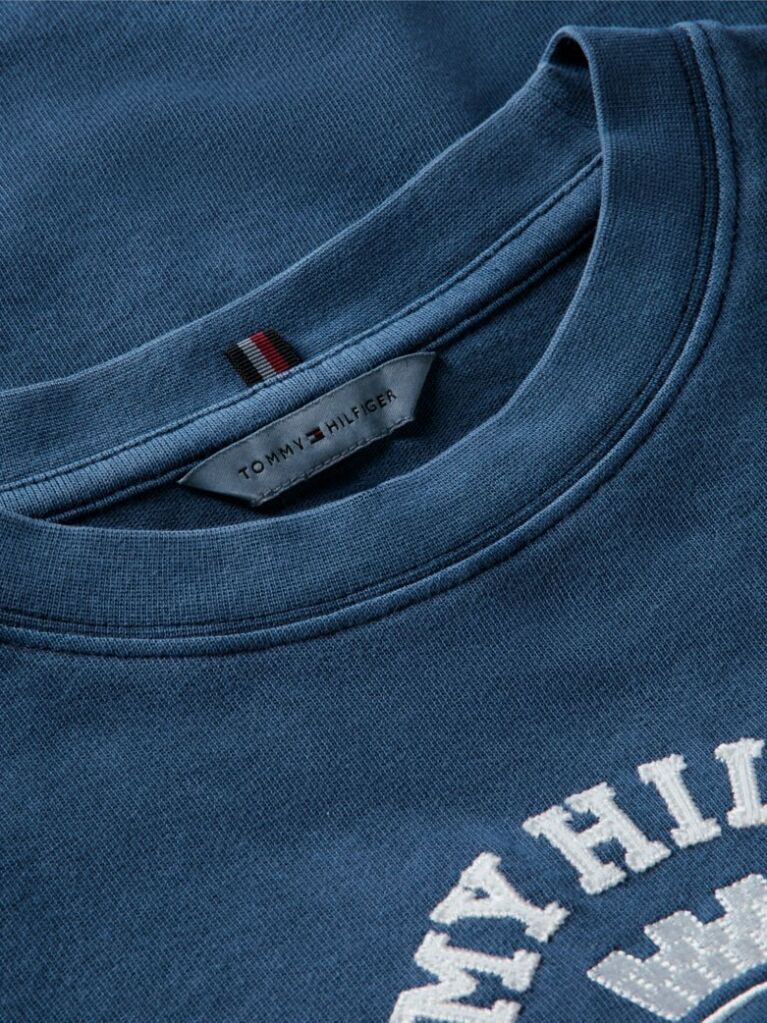 Μπλε T-Shirt Σε Άνετη Γραμμή Με Washed Εφέ  Γυναίκες