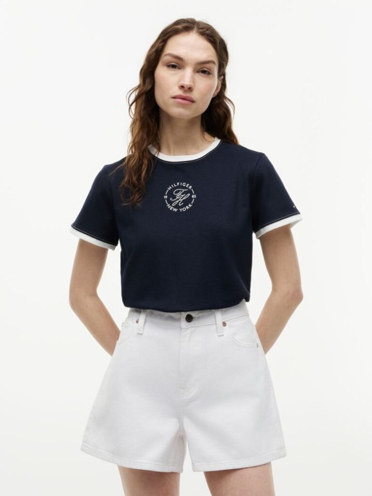 Μπλε T-Shirt Με Λογότυπο  Γυναίκες