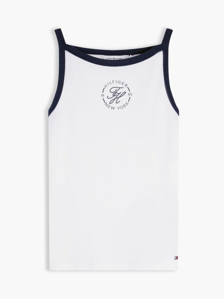 White Logo Slim Tank Top  Women