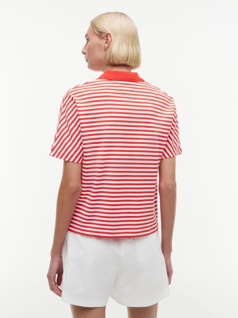 Multi Regular Fit Gold-Tone Button Polo Shirt  Women