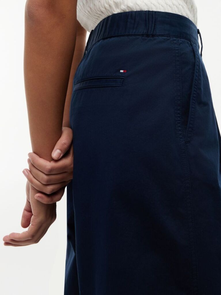 Μπλε Παντελόνι Chinos Σε Barrel Γραμμή Με Washed Εφέ  Γυναίκες