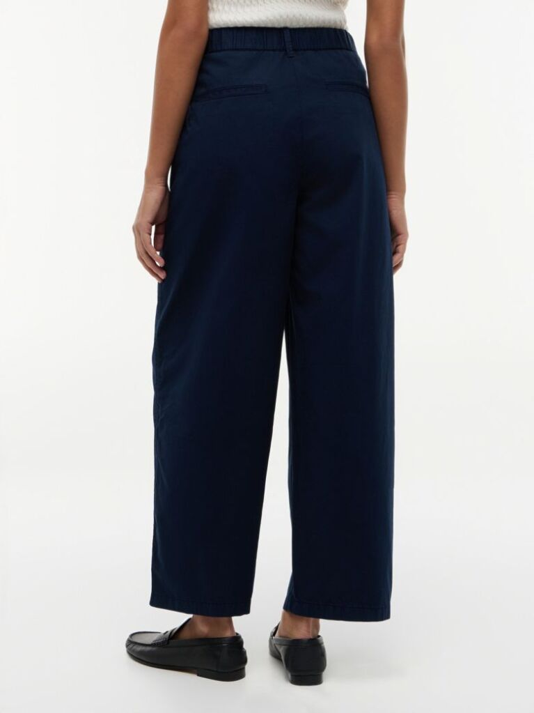 Μπλε Παντελόνι Chinos Σε Barrel Γραμμή Με Washed Εφέ  Γυναίκες