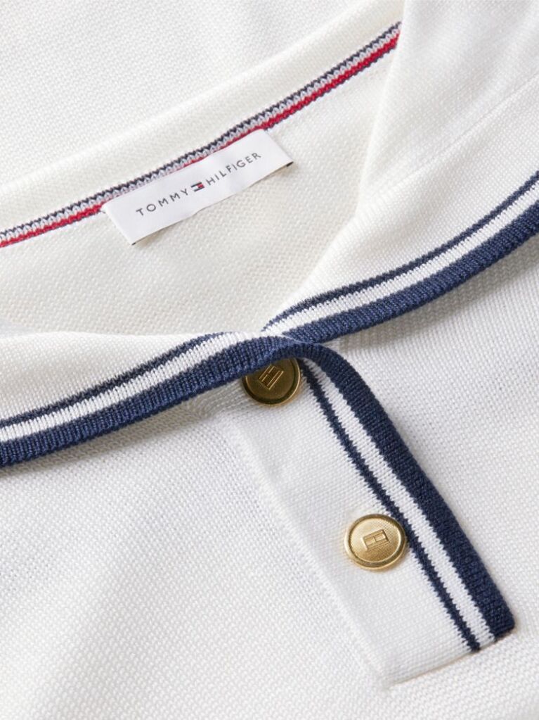 Beige Relaxed Sailor Collar Jumper With Silk  Women