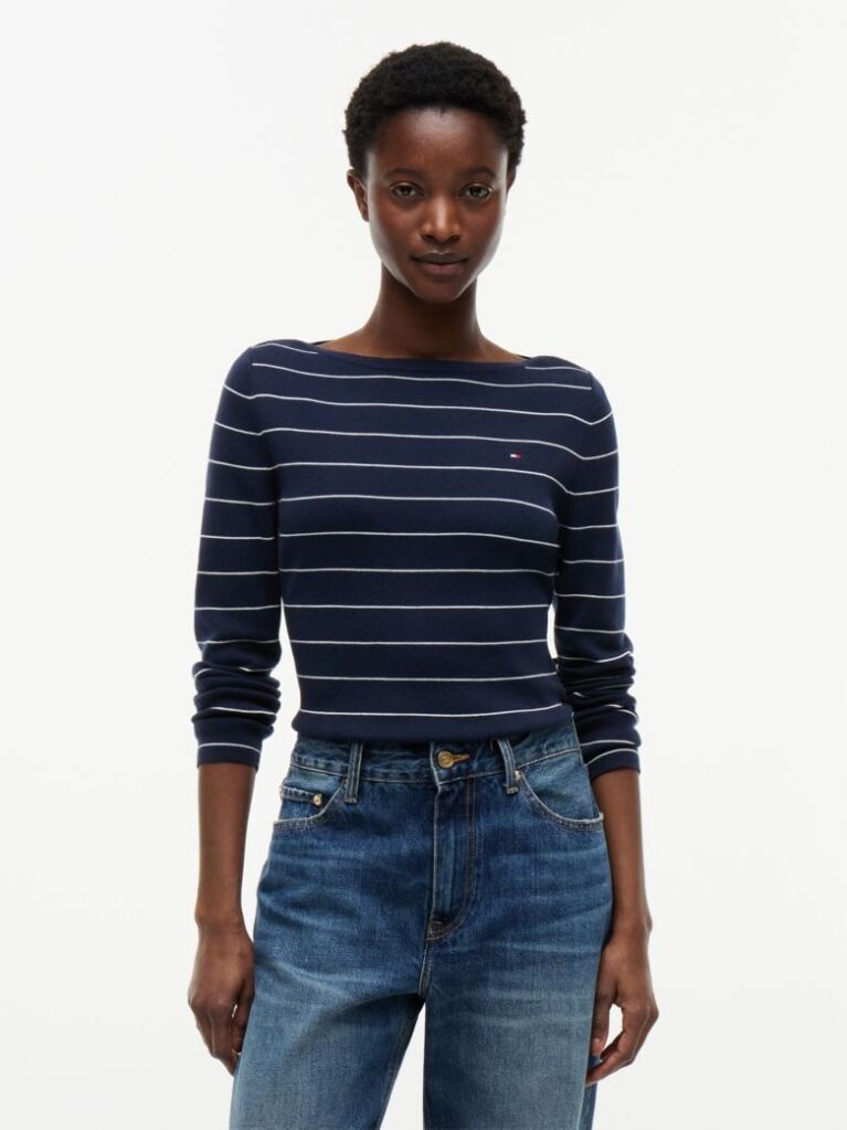 Multi Premium Knit Boat Neck Jumper  Women