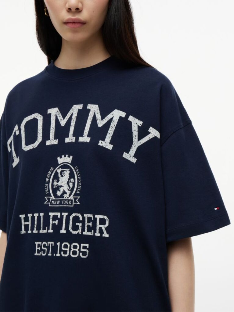 Μπλε T-Shirt Oversized Σε Άνετη Γραμμή  Γυναίκες